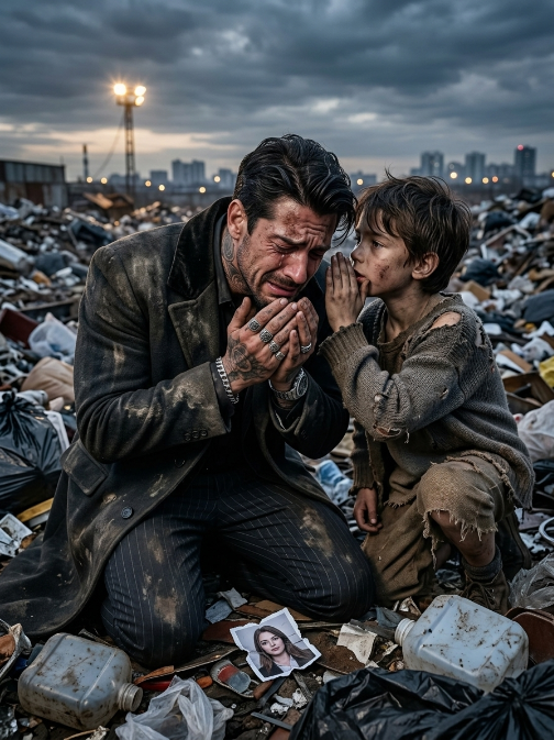 The Mafia Boss Was Kneeling in Tears for His Missing Daughter—Then a Homeless Boy Whispered, “She’s in the Dump”