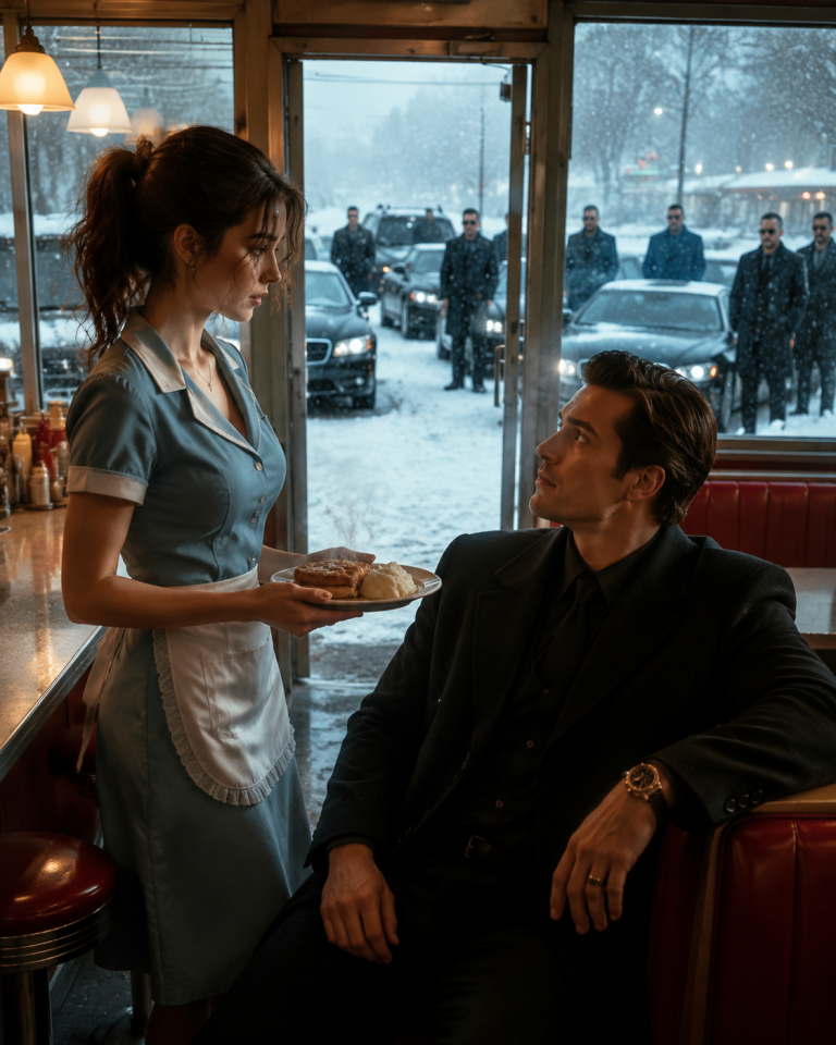A Waitress Sheltered 15 Mafia Bosses in a Blizzard—Then He Warned, “Don’t Feed Them,” and 135 Cars Blocked Her Diner by Morning