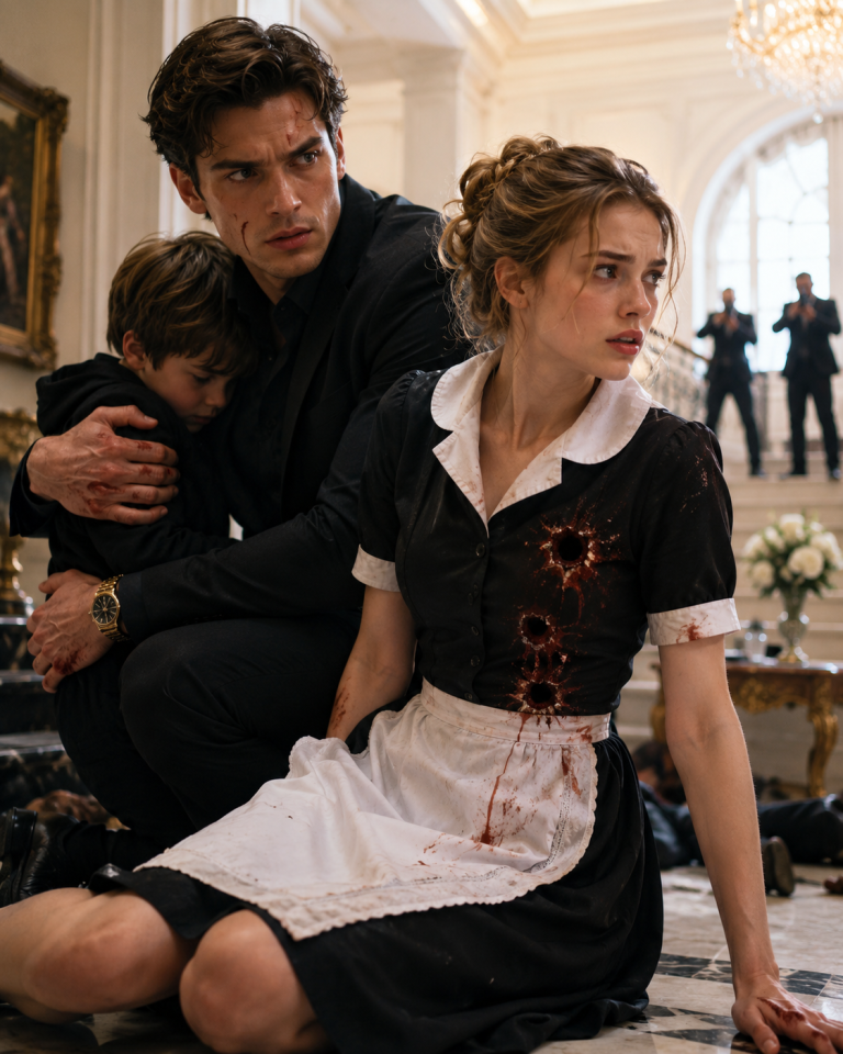 The Silent Maid Took Three Bullets to Save the Billionaire Mafia Boss’s Heir—Then His Father Gave Her a Life No One Expected