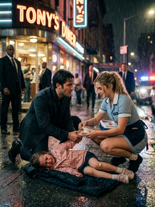 The Mafia Boss Fell to His Knees Beside His Injured Daughter—Until a Waitress Stepped In and Changed Everything
