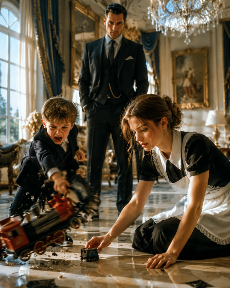 The Mafia Boss’s Son Bit Every Nanny Who Entered—Until the Maid Hit Him With a Wooden Train and Everything Changed