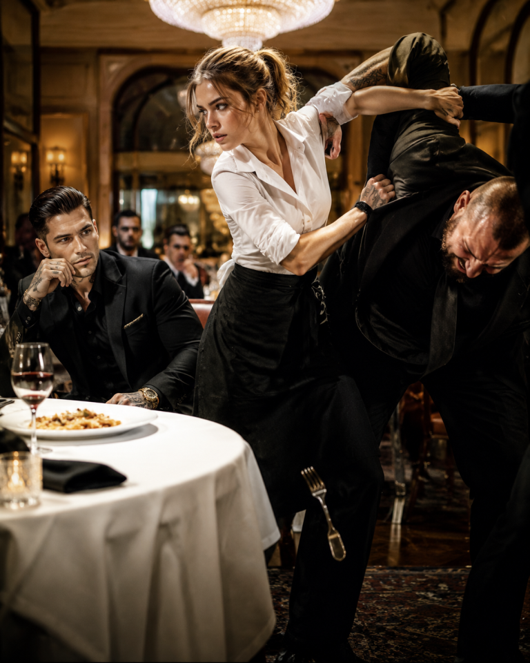 The Rookie Waitress Dropped a Fork in Front of the Mafia Boss—Then Stunned Everyone by Taking Down a 7-Foot Assassin