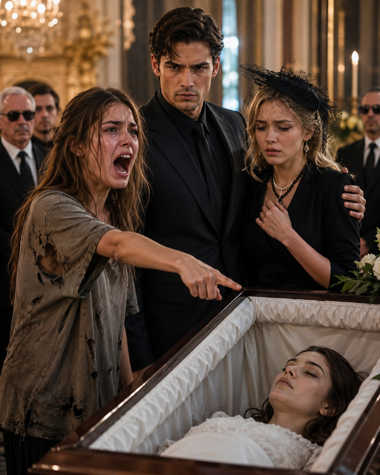 The Homeless Girl Screamed at the Mafia Boss’s Wife’s Funeral—Then the Face in the Coffin Exposed a Terrifying Lie