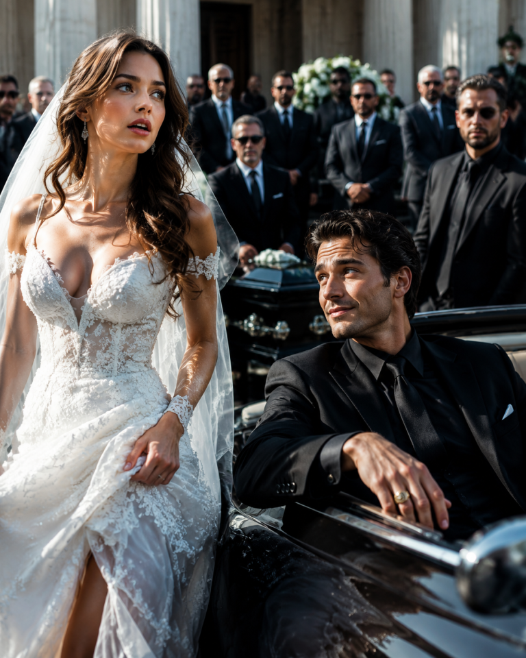 She Crashed a Mafia Funeral in Her Wedding Dress—And the Mafia Boss Smirked: “Perfect, I Need a Wife.”