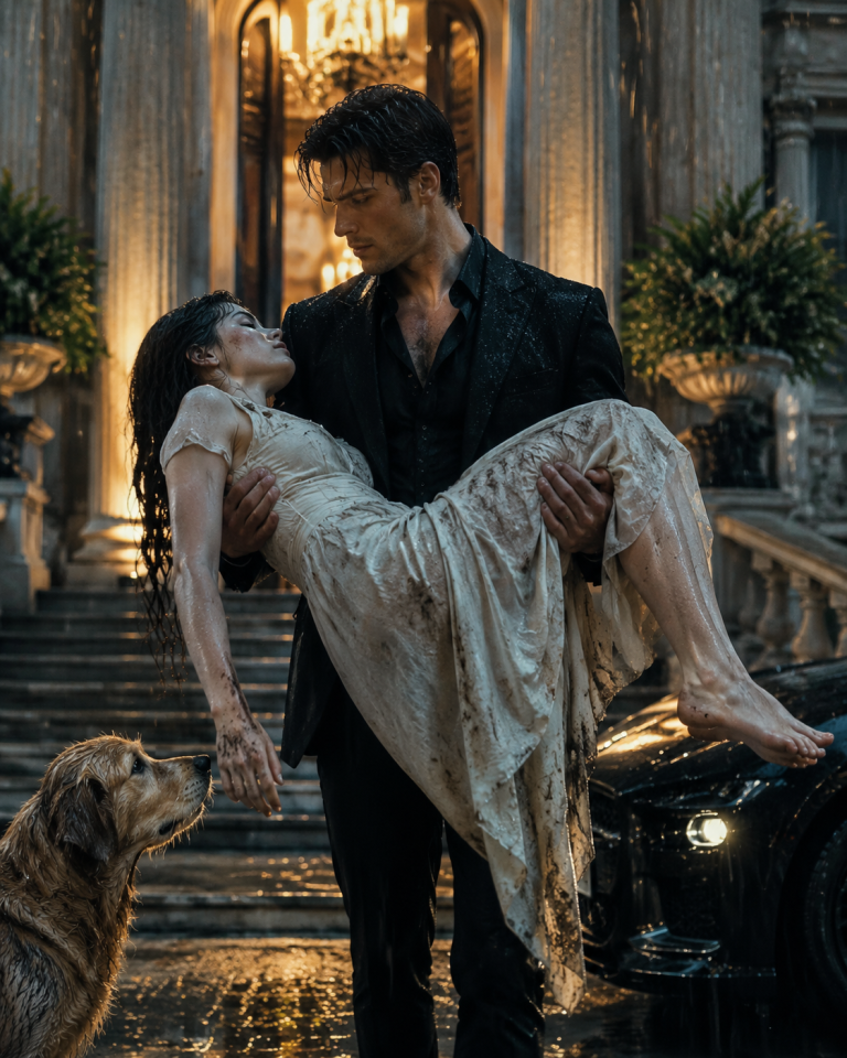 She Collapsed in the Storm After Saving a Dog—Then a Mafia Boss Carried Her Into His Mansion Without a Word