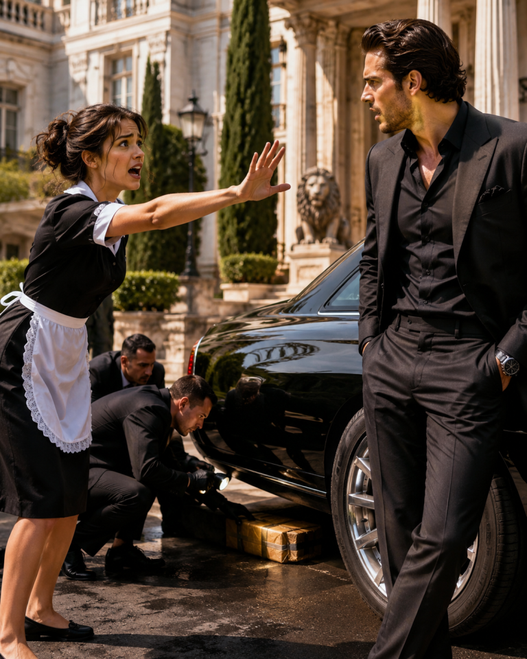 The Maid Everyone Ignored Yelled at the Mafia Boss—Then His Men Discovered a Shocking Secret Under the Car