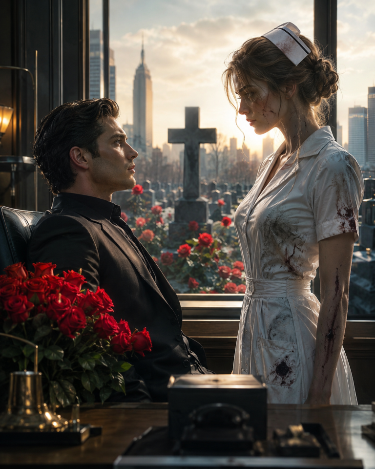 The Mafia Boss Brought Roses to Her Grave Every Week—Until the Dead Nurse Appeared in His Office