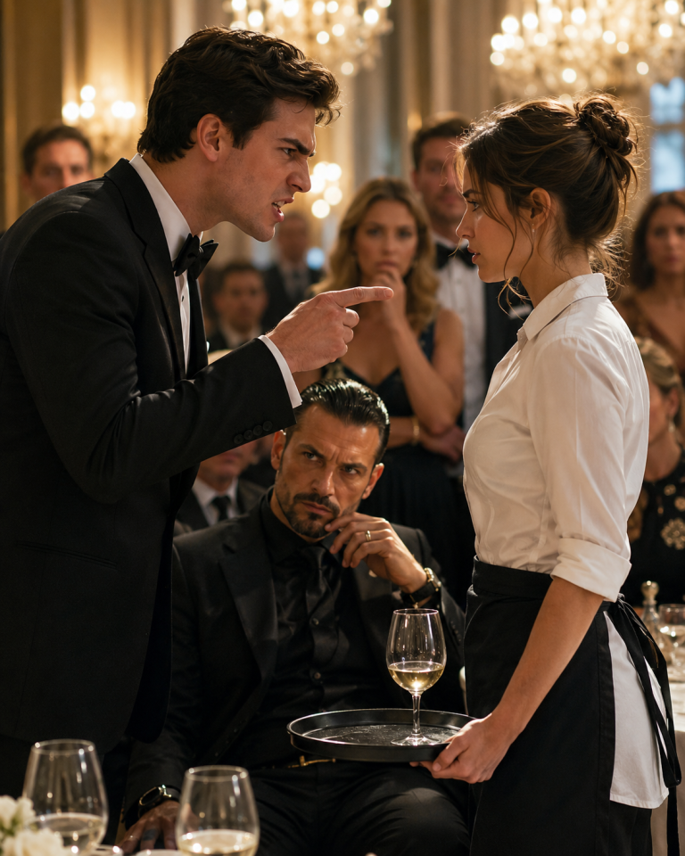 He Mocked the Waitress as Plain at the Charity Gala — Then the Mafia Boss Asked Why He Was Still Breathing