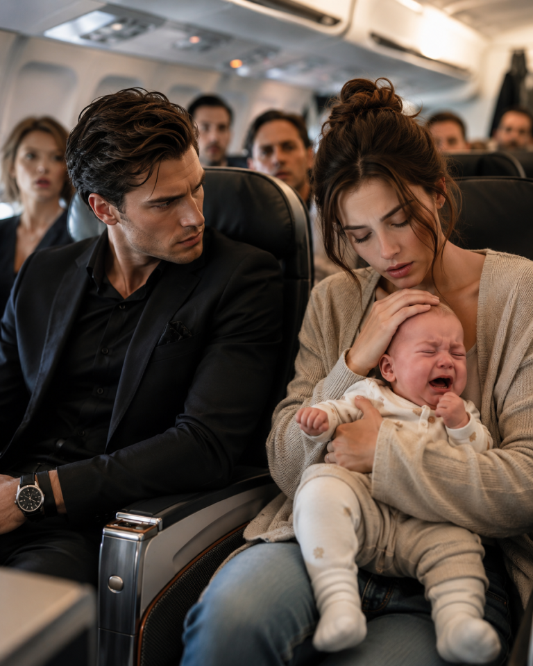 The Mafia Boss’s Baby Screamed Through the Entire Flight—Until a Single Mom Did the Unthinkable
