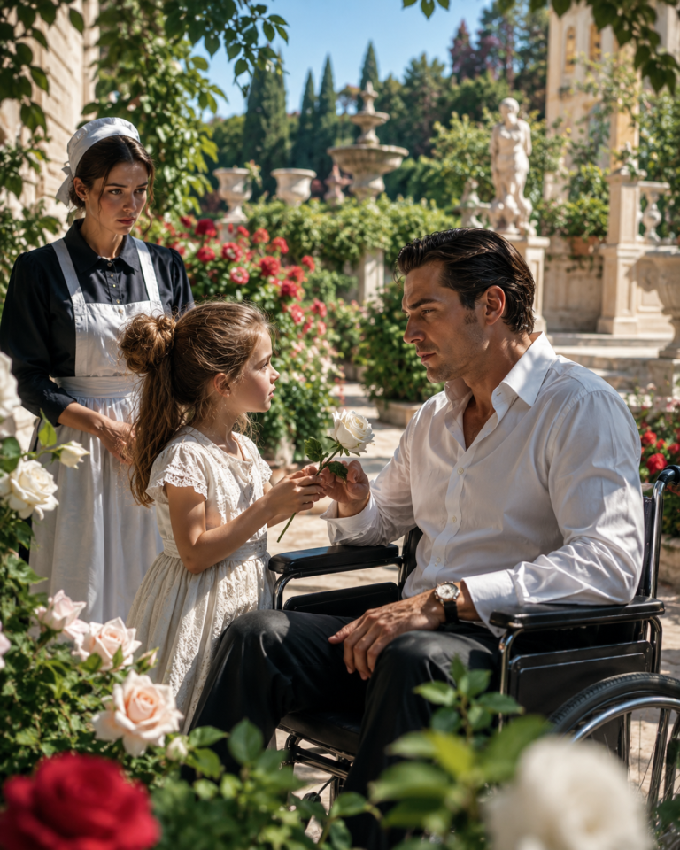 The Paralyzed Mafia Boss Had Accepted He’d Never Walk Again After Ninety-Nine Doctors Failed Him—Then the Maid’s Little Girl Sneaked Into His Forbidden Garden… and his dead legs suddenly moved.