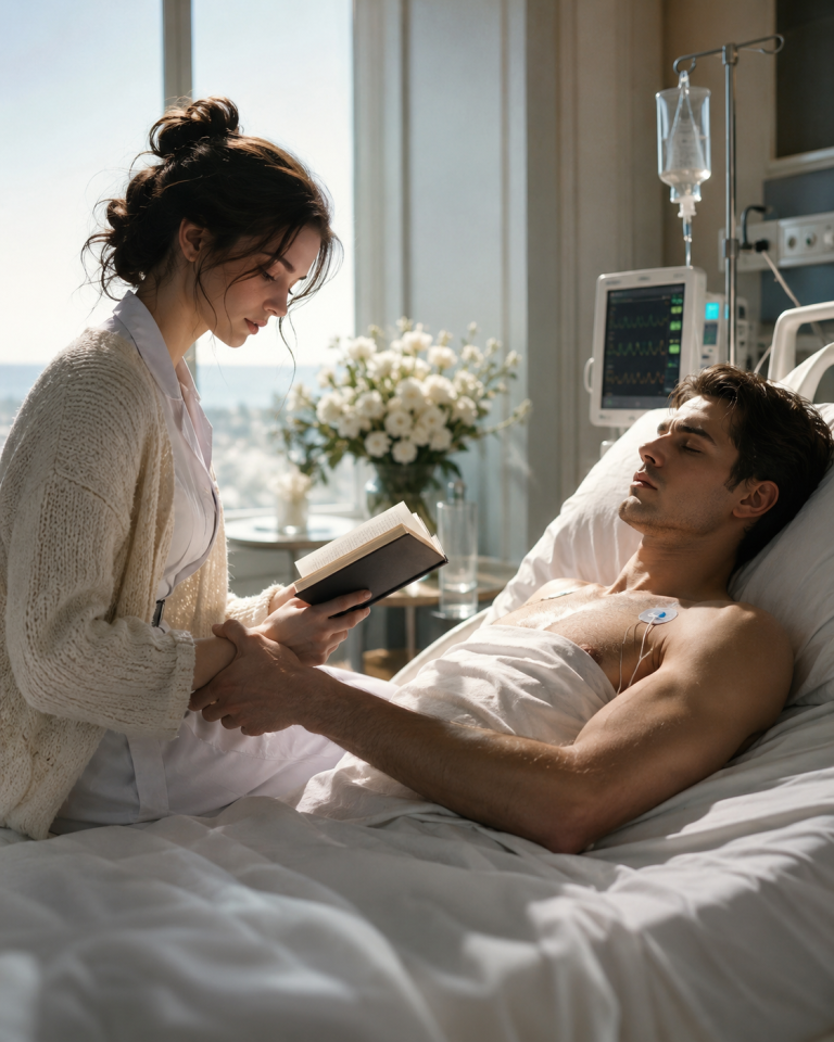 The Night the Mafia Boss Flatlined, a Nurse Kept Reading to His Lifeless Body—Until His Fingers Suddenly Closed Around Her Wrist