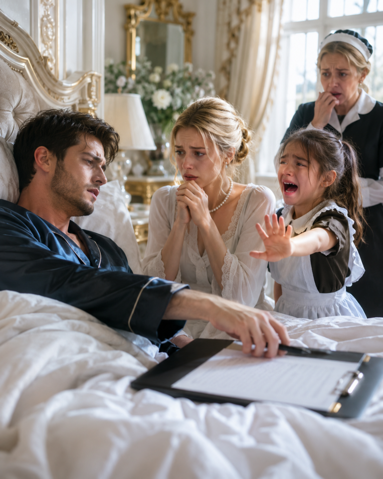 The Mafia Boss Pretended He Was Dying of Cancer to Test His Fiancée—Just as He Reached for the Papers, the Maid’s 10-Year-Old Daughter Burst Into Tears, Crying, “Dad, Don’t Sign!”
