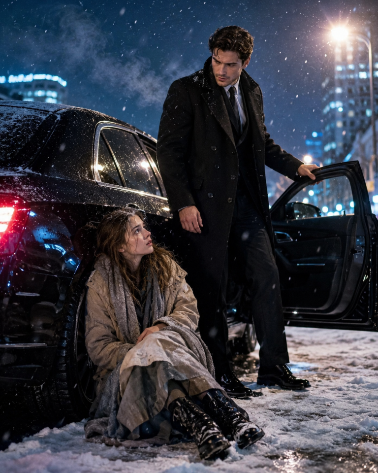Left to freeze on the coldest night of the year, she thought no one would hear her cries… until a black car stopped beside her, and the mafia boss stepped out holding the one thing she had lost forever.