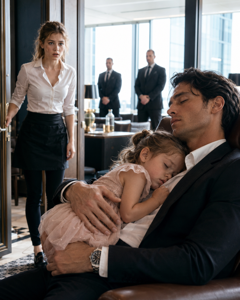 The waitress brought her little girl to work and knew it could cost her everything. But when she rushed into the private office, she found Chicago’s most feared mafia boss asleep with her daughter curled safely in his arms.