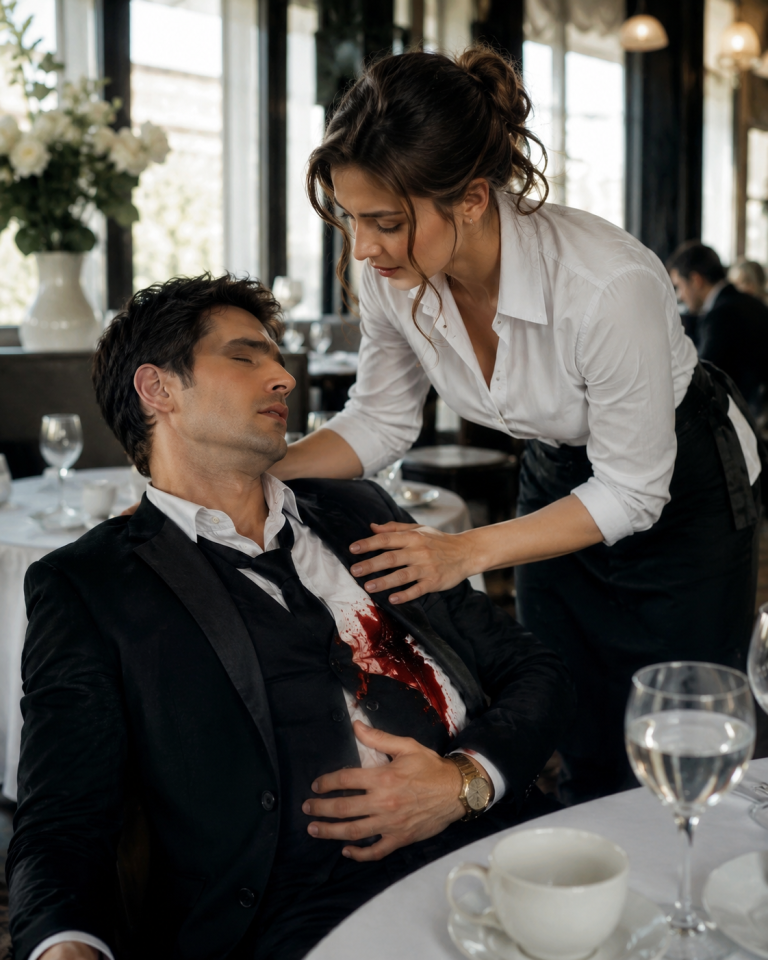The Mafia Boss Was Dying on the Floor — His Men Had Already Given Up… Until a Waitress Walked In, Touched His Wrist, and Revealed She Hadn’t Come There by Accident.