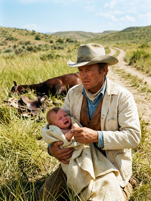 I found a crying baby beneath a dead horse in the tall grass. The sun was burning, the trail was empty, and I thought saving the child was the worst thing that would happen that morning. Then I saw the silver charm tied around the baby’s wrist, and my hands went cold.