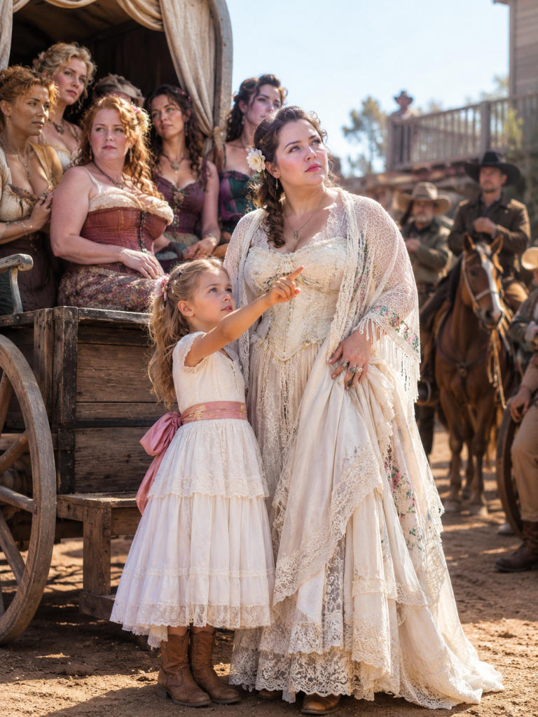 She was the last bride left on the wagon, laughed at by every man in town and one step from being sent back in shame. Then a silent little girl walked through the crowd, took her hand, and whispered a name no child was supposed to know.