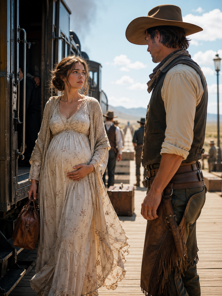 A Pregnant Mail-Order Bride Stepped Off the Train With Nowhere to Run—Then a Cowboy Saw the Bruise on Her Wrist and Said, “That Child Needs a Father Tonight.”