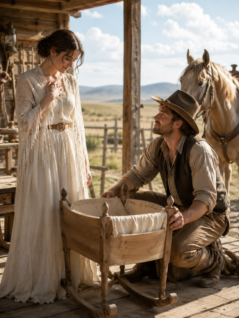 She Married the Cowboy Everyone Rejected—But on Her Worst Night, She Found Him Hiding a Cradle He’d Built for a Child That Wasn’t Yet Born.
