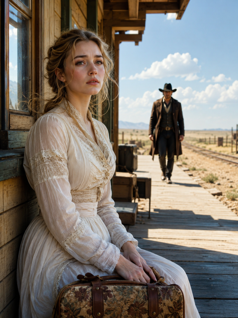 Left shivering on the station platform with no groom in sight, the mail-order bride realized she had been abandoned—until a dust-covered cowboy stepped from the darkness holding the one thing that proved he knew her name.