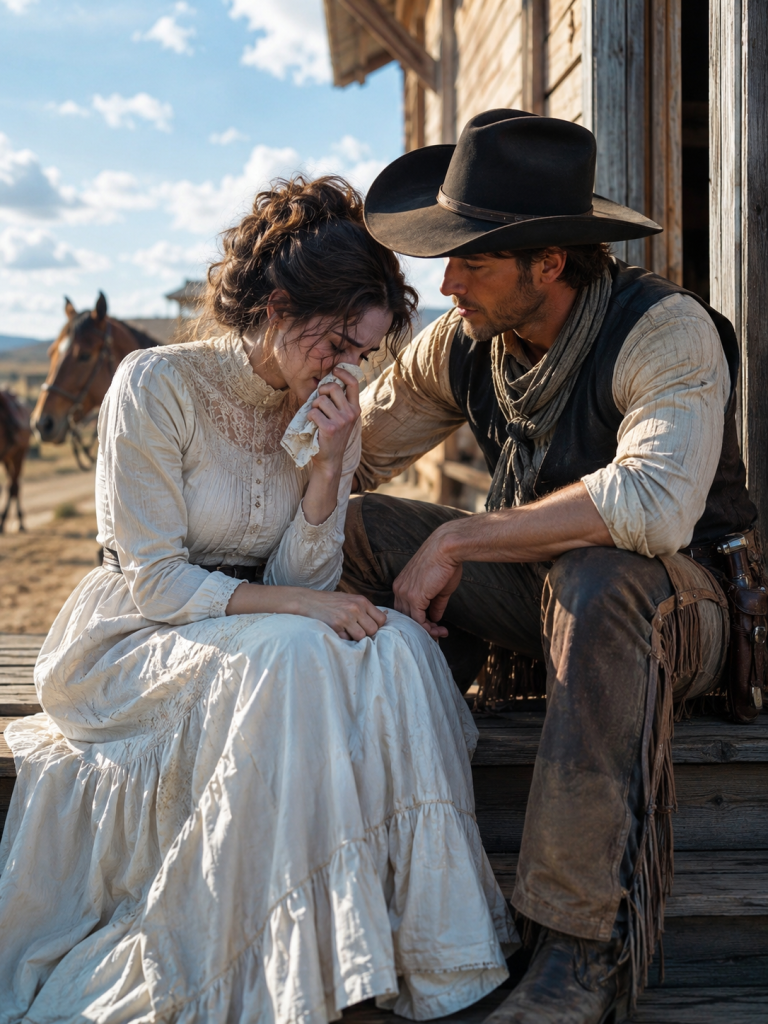 She Arrived as a Mail-Order Bride With Tears on Her Face — But When the Cowboy Said, “You Don’t Have To Pretend Anymore,” Her Secret Broke the Whole Ranch Open