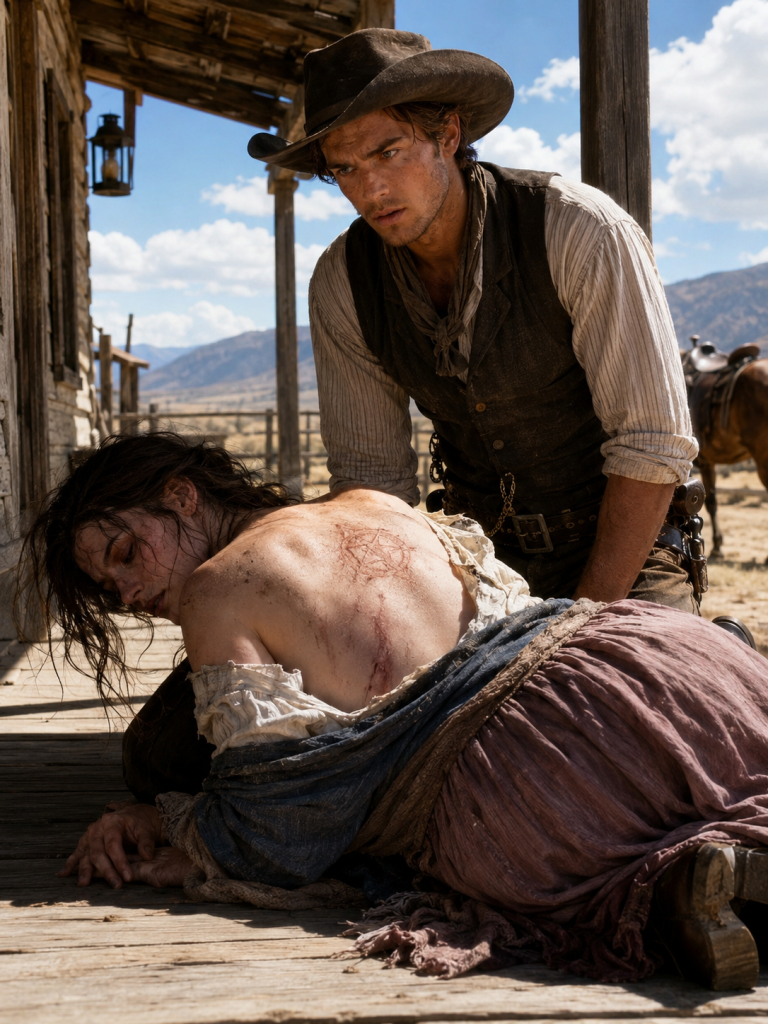 A Beaten Girl Fell Dying on the Cowboy’s Porch — But the Brand Burned Into Her Back Revealed a Secret the Whole Town Had Buried