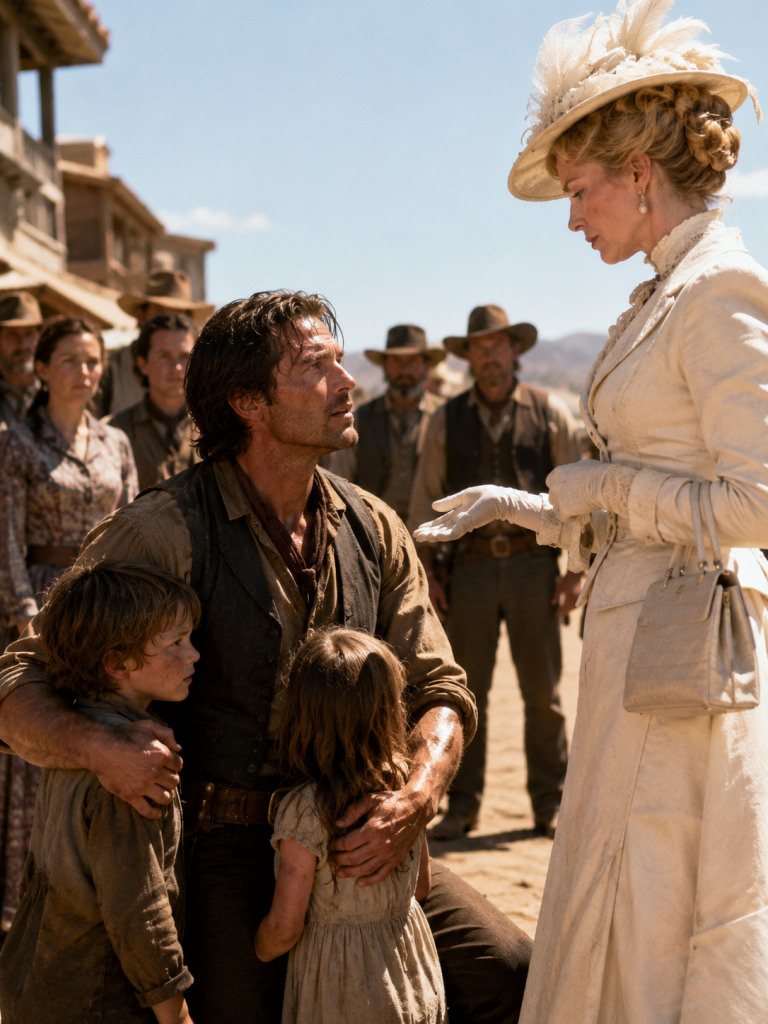 When Clara was called “unfit” in front of everyone, the widowed cowboy had nothing left but his children and a dying ranch — until he noticed the rich woman’s hands smelled of smoke before the fire even started.