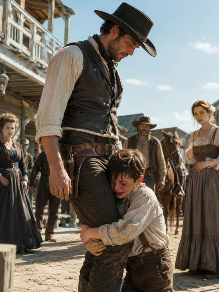 The cowboy was ready to ride away when a barefoot boy grabbed his leg and begged, “Please, sir… don’t leave.” But when the cowboy saw what the child was hiding behind his back, he knew walking away would make him a coward.