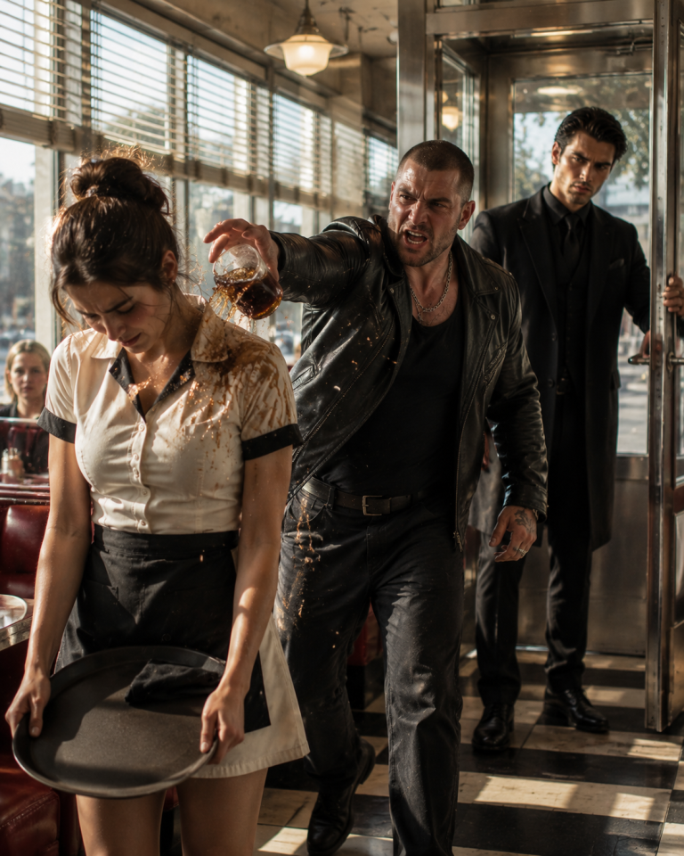 A Drunk Threw Whiskey on the Waitress — Then the Quiet Man in the Corner Booth Locked the Diner Door