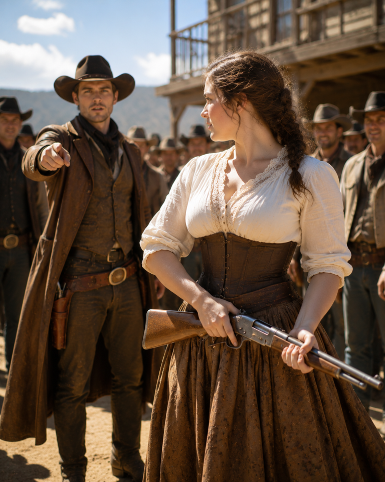 THE TOWN CALLED HER TOO WILD TO BE A WIFE — THEN A STRANGER WATCHED HER SHOOT AND SAID, “THAT’S THE KIND OF WOMAN I’D MARRY”