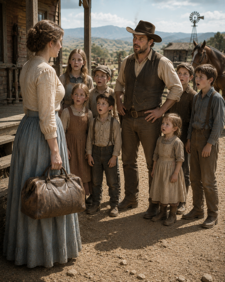SIX GRIEVING CHILDREN, A DYING RANCH, AND A STRANGER WHO ANSWERED A WIDOWER’S LETTER — THE TOWN SAID SHE WOULDN’T LAST THREE WEEKS