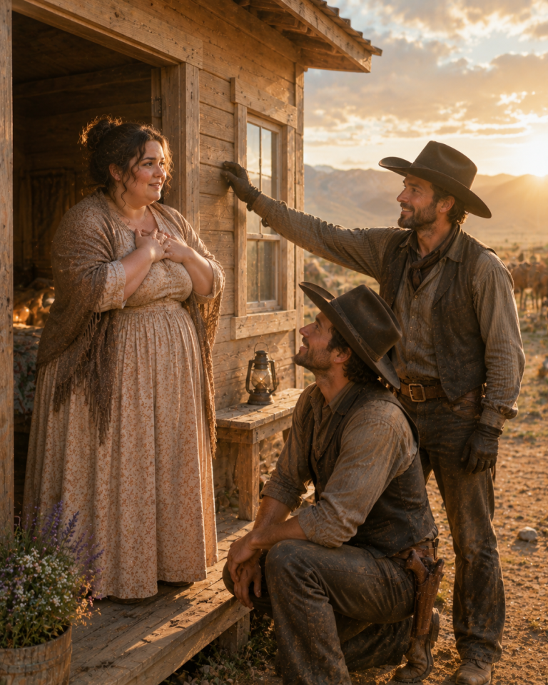 She Begged for a Place on the Barn Floor — Then Three Cowboy Brothers Built Her a Home Overnight