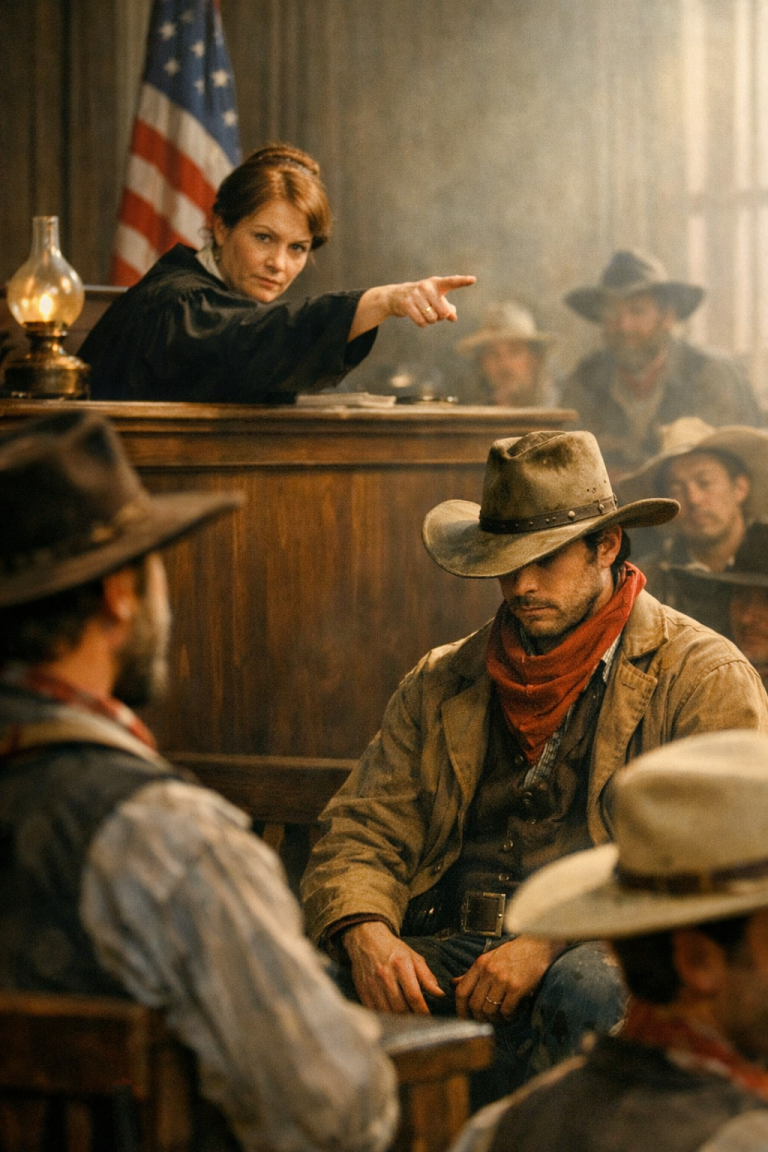 The judge ordered her to choose any husband — then she pointed at the silent cowboy everyone had ignored