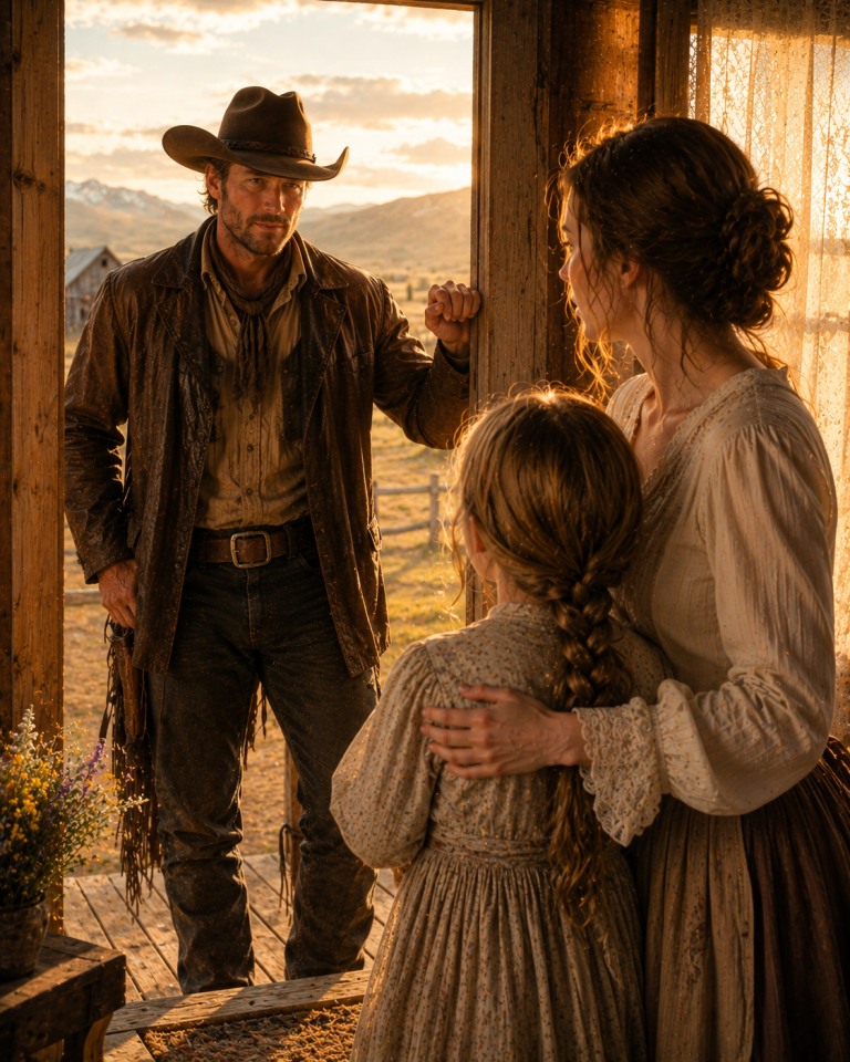 A Lonely Rancher Knocked on a Widow’s Door—Then She Saw the Little Girl Standing Behind Him
