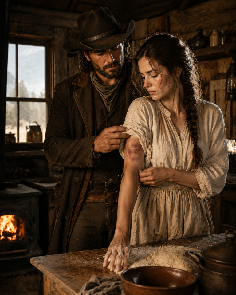 The Furious Cowboy Hired a Woman Only to Cook — Then He Discovered the Bruises She Had Been Hiding
