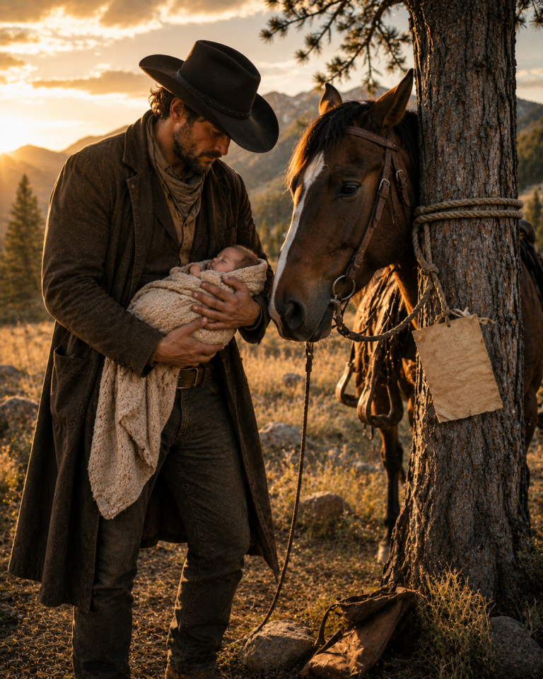 A Lonely Cowboy Cut Down a Baby Bundle Tied to a Tree — Then the Note Revealed a Truth No One Expected