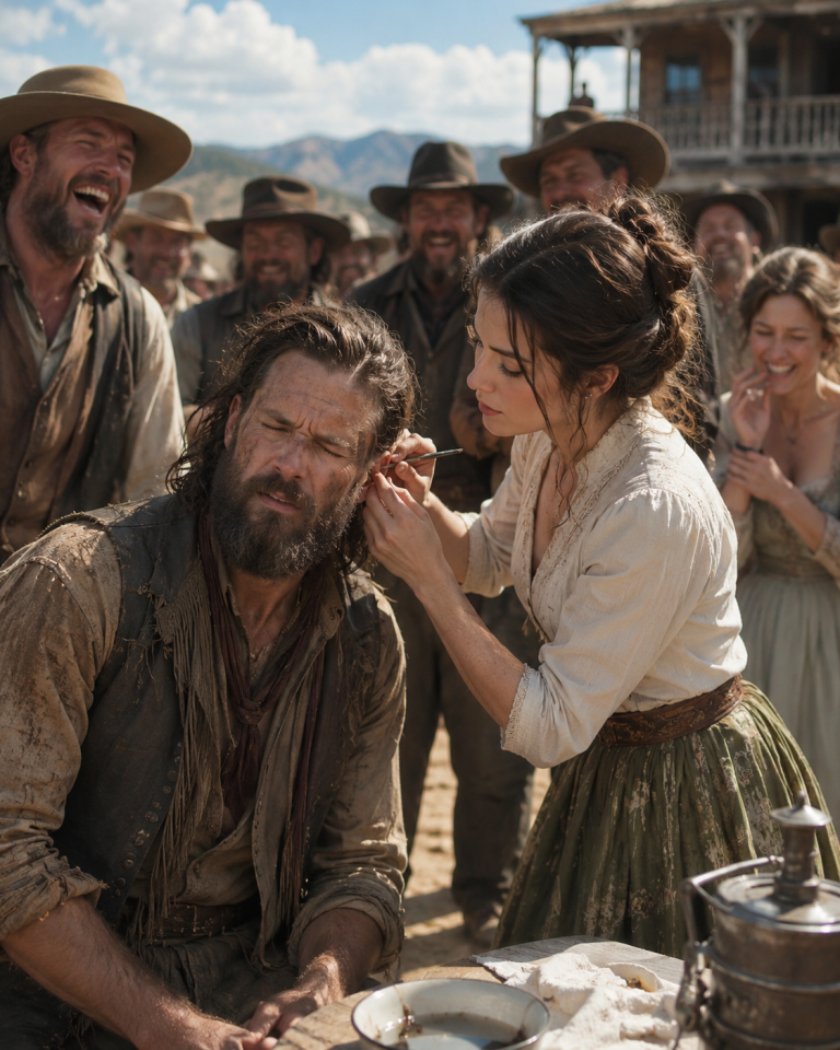 They Sentenced the Widow to Marry a Deaf Mountain Man for a Bet — What She Pulled From His Ear Changed Everything