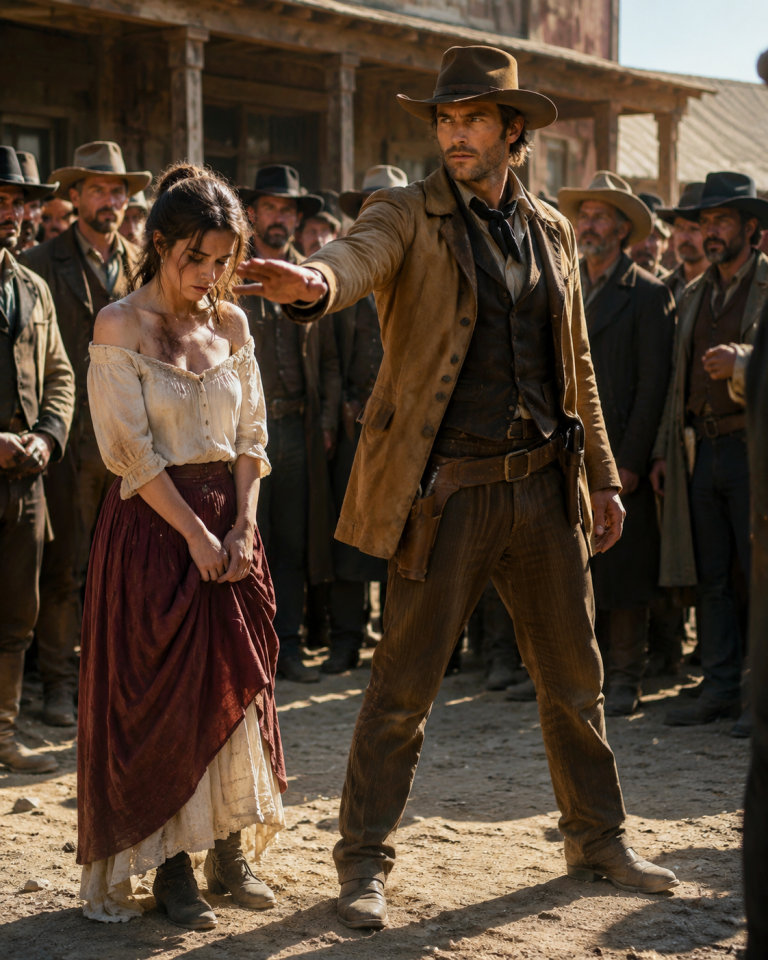 THE PREACHER HUNG HER FROM A SALOON BEAM AS A WARNING — THEN ONE STRANGER SAID “ENOUGH”