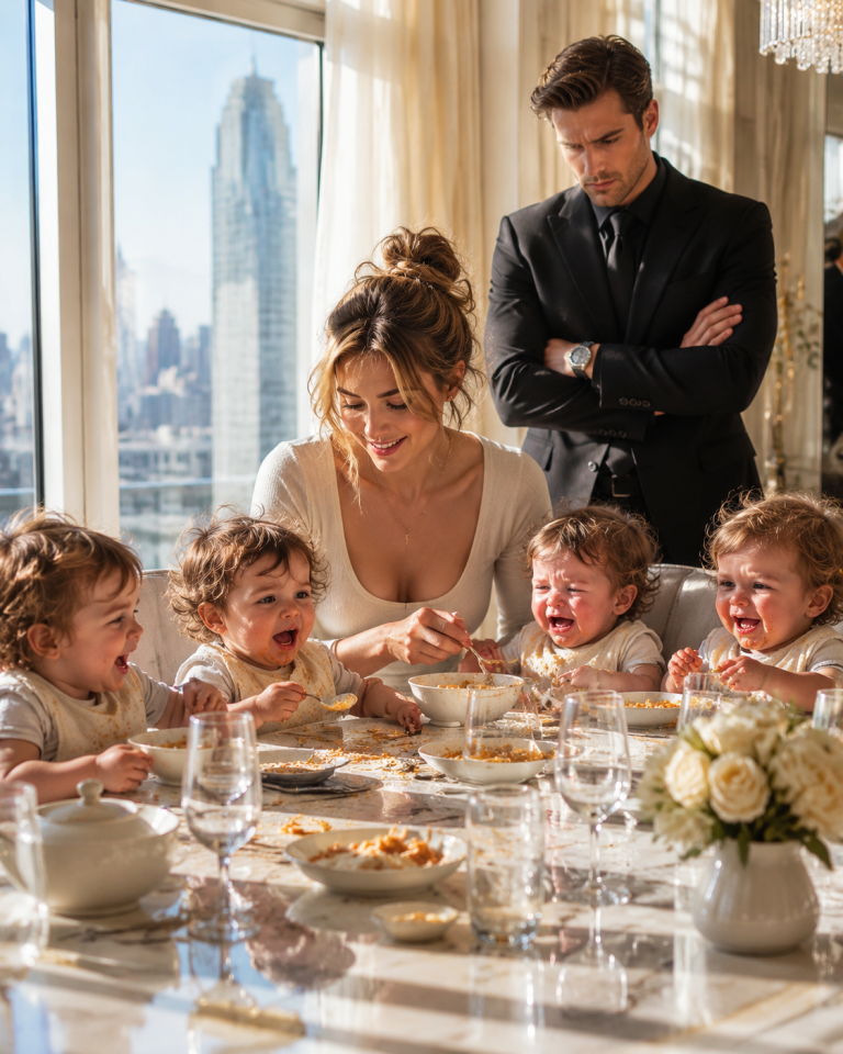 NO NANNY EVER SURVIVED DINNER WITH THE MAFIA BOSS’S QUADRUPLETS — UNTIL A BROKE STRANGER WALKED IN