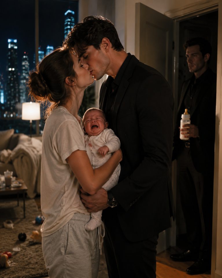 SHE ACCIDENTALLY KISSED THE MAFIA BOSS AT MIDNIGHT — HE SHOWED UP AT 2 A.M. TO CALM THE BABY EVERYONE ELSE CALLED “TOO MUCH”