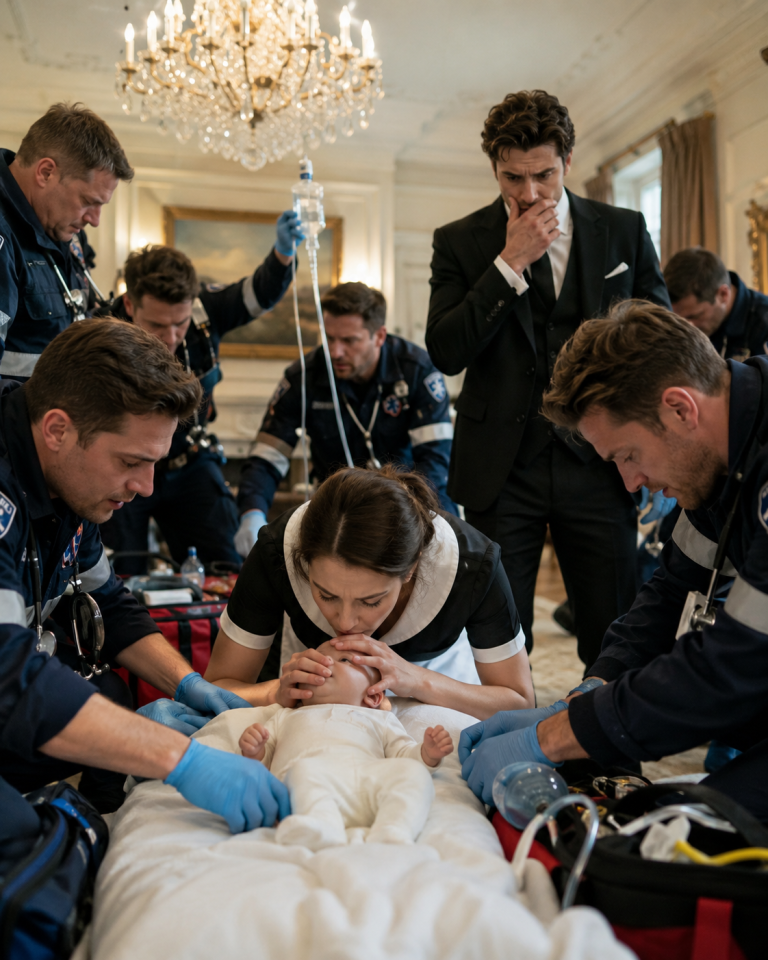 A Dozen Paramedics Stood Helpless Over the Crime Boss’s Dying Son — Then His Housemaid Did Something No One Was Trained to Try