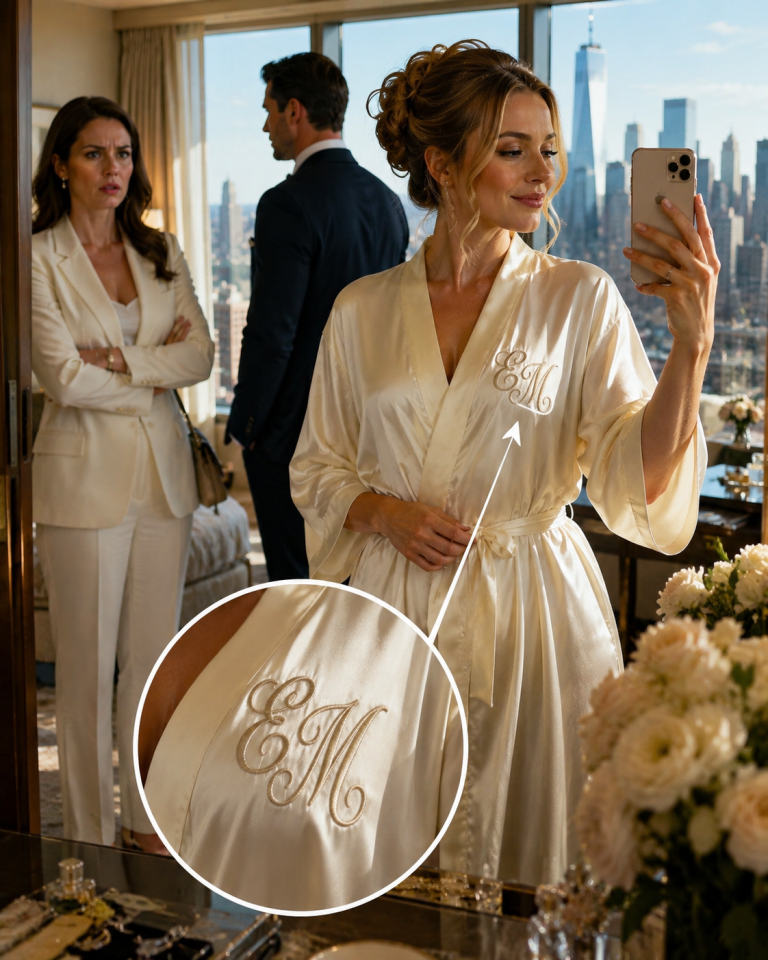 HIS MISTRESS EMBROIDERED MY MARRIED INITIALS ON A BRIDAL ROBE AND POSTED IT ONLINE — SHE DIDN’T KNOW WHOSE NAME WAS ON THE DEED