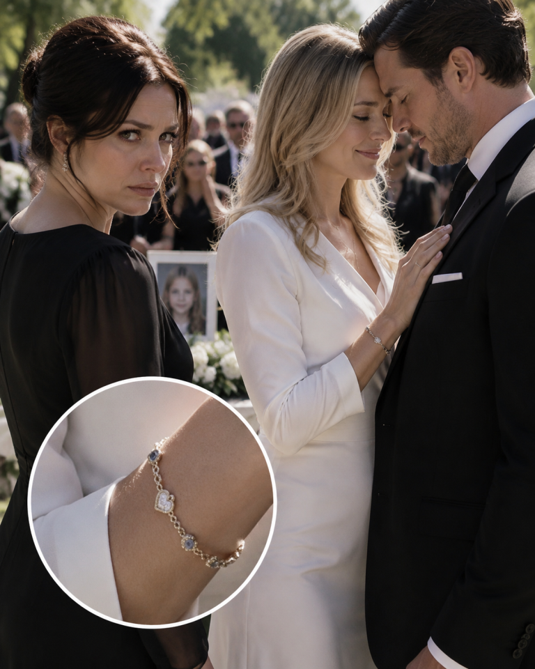 She Wore White And My Daughter’s Moon Bracelet To The Memorial — By Morning, Her Whole Life Belonged To Me