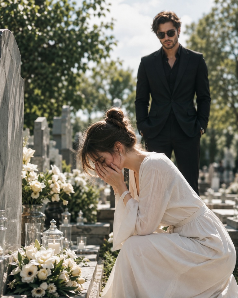 For Six Months She Wept at His Grave — Then a Midnight Package Proved the Dead Man Had Been Watching Her All Along