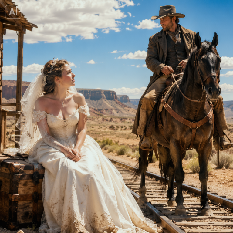 SHE WAITED THREE DAYS AT THE TRACKS FOR A MAN WHO NEVER CAME — Then a Stranger Rode Out of the Desert and Changed Everything
