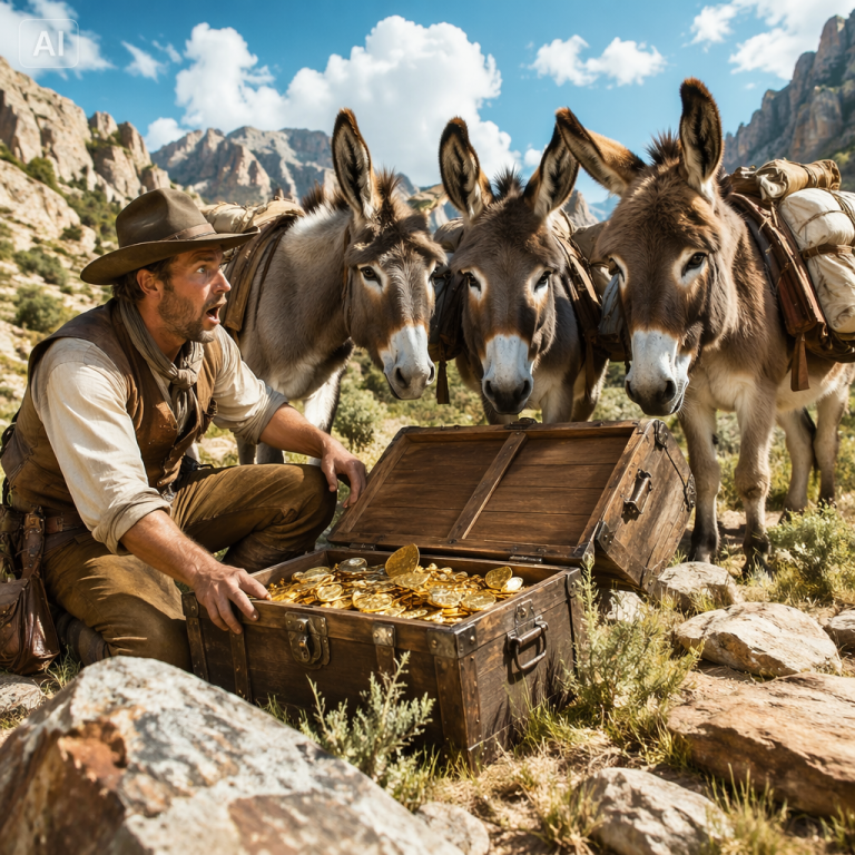 HIS THREE DONKEYS REFUSED TO MOVE FOR THREE DAYS — When He Finally Followed Them Into the Ravine, He Found a Woman Chained to a Secret That Could Get Them Both Killed