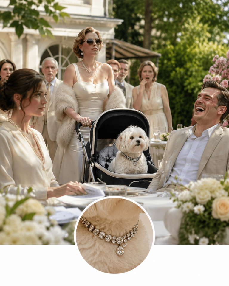 HIS MISTRESS PUT MY MOTHER’S $1.86 MILLION DIAMOND COLLAR ON HER DOG AT THE FAMILY BRUNCH — THEN MY MOTHER’S ATTORNEY WALKED THROUGH THE GARDEN GATE WITH A SEALED ENVELOPE  —