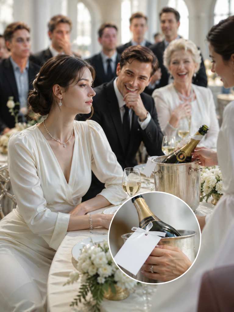 HIS MISTRESS SENT CHAMPAGNE TO MY TABLE WITH A NOTE THANKING ME FOR “TRAINING HIM” — SHE HAD NO IDEA WHOSE HANDWRITING SHE’D JUST HANDED OVER