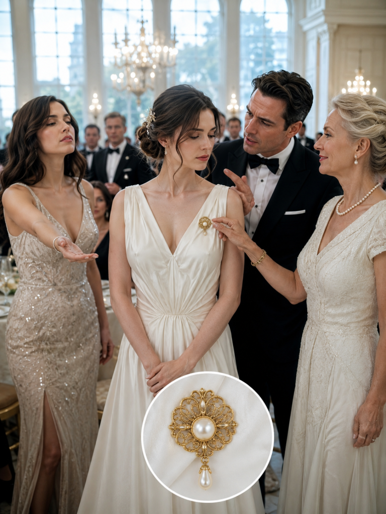 SHE ASKED ME TO UNPIN MY DEAD GRANDMOTHER’S BROOCH IN FRONT OF FOUR HUNDRED GUESTS — THEN I READ WHAT WAS ENGRAVED ON THE BACK